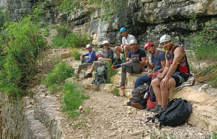 guides-bugey Multipitch 3-day course Rockclimbing