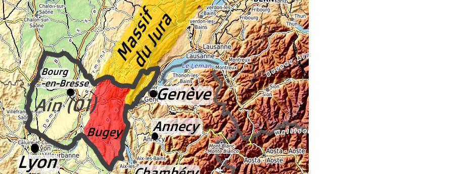 Bugey in Jura mountains (France)