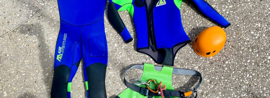 Rental of canyoneering equipment